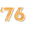 Distressed 76 Retro Number