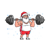 Merry Fitmas Funny Santa Claus