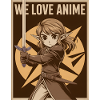Anime heroine with sword