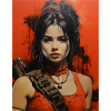 Warrior in Flame Red