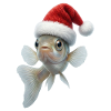 Bubbling Guppy Fish Christmas Greeting