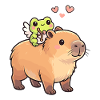 Capybara & Cupid Frog – Sweet Valentine's Motif