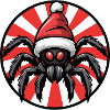 Christmas spider with Santa hat
