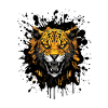 Tiger Splatter Head