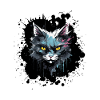 Katzenkopf Neon Splash