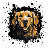 Golden Retriever Pop Art Face
