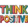 Think Positive Retro Rainbow