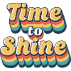 Time to Shine Retro Rainbow