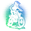 Motif classique du motocross