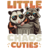Funny Opossum and Raccoon