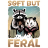 Funny Opossum and Raccoon