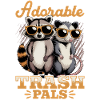 Funny Opossum and Raccoon