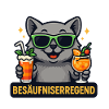 Katzenbar Partyheld mit Drinks