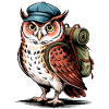 Adventure Owl with Backpack