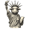 Liberty Sheep Statue