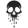 Skull Halloween Creepy Melting Skull