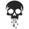 Skull Halloween Creepy Melting Skull
