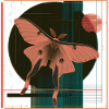 Luna Moth – Geometric Retro Moth Design