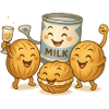 Condensed milk with nut biscuits