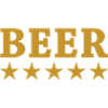 Alkoholbier mit Goldsternen