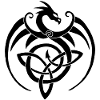 Black Dragon and Celtic Symbol