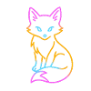Neonfuchs-Umriss