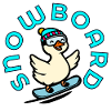 Winter Sport Kids Snowboard Chicken