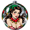 Ornement Pin-up de Noël
