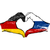 Germany Russia Flag Heart