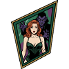 Ginger pin-up with vampire