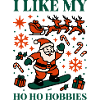 Christmas Santa on Snowboard