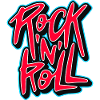 Neon-Rock'n'Roll-Typografie