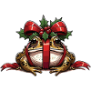 Mistle-Toad Funny Christmas Toad Frog