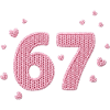 6 7 Meme – Pink Heart Pattern