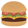 Classic Burger Flat Art