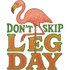 Flamingo Leg Day Retro Tee
