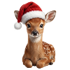 Scheues Rehkitz im Weihnachtswald