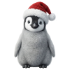 Little penguin in winter magic