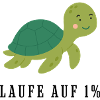 Cuddly Green Turtle Motif