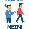 Nein zur Regierung Cartoon
