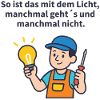 Light tinkerer: screwdriver & light bulb