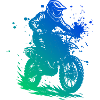 Iconic motocross motif