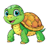 Cartoon style turtle