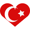 Heart-shaped Turkish flag