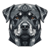 Geometric Dog Face