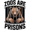Bear behind bars motif