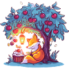 Cherry tree fox at lantern