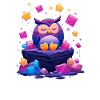 Sleeping owl at crystal rock
