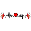 Upper Austria Flag Heartbeat