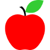 Roter Apfel Minimalist Icon